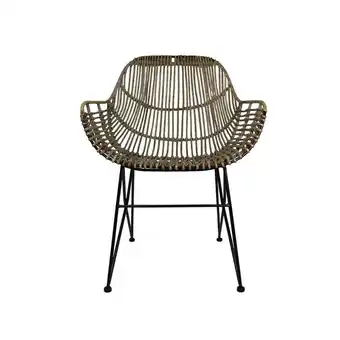 Leen Bakker Hsm collection eetkamerstoel openweaving - rotan (2 stuks) - leen bakker aanbieding