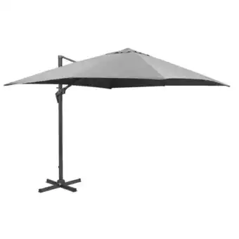 Leen Bakker Le sud freepole parasol nice - antraciet - 300x300 cm - leen bakker aanbieding