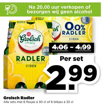 PLUS Grolsch radler aanbieding