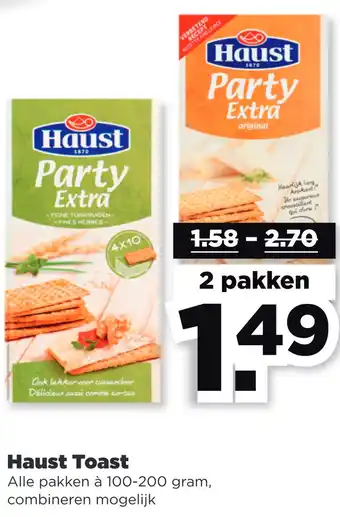 PLUS Haust toast aanbieding