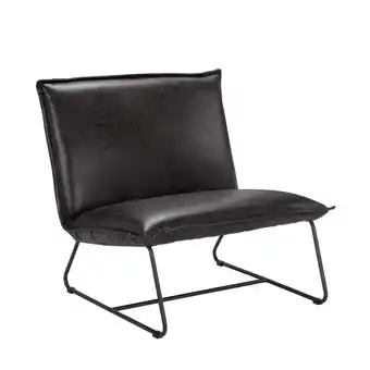 Leen Bakker Fauteuil cooper xl - lederlook - grijs - leen bakker aanbieding