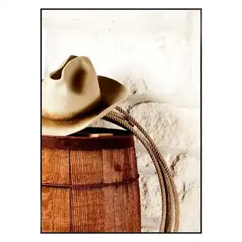 Leen Bakker Decopaneel cowboy - bruin - 70x50 cm - leen bakker aanbieding