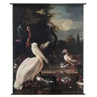 Leen Bakker Wandkleed pelikaan - multikleur - 170x140 cm - leen bakker aanbieding