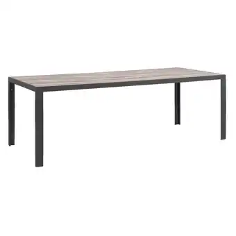 Leen Bakker Tafel tarbes - antraciet - 72x215x90 cm - leen bakker aanbieding