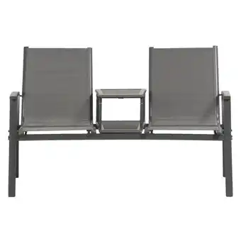 Leen Bakker Le sud loveseat cannes - grijs - 155x64x93 cm - leen bakker aanbieding