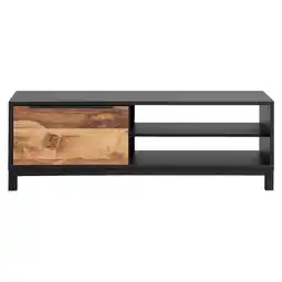 Leen Bakker Tv- dressoir luc - antraciet/eikenkleur - 44x128x48 cm - leen bakker aanbieding