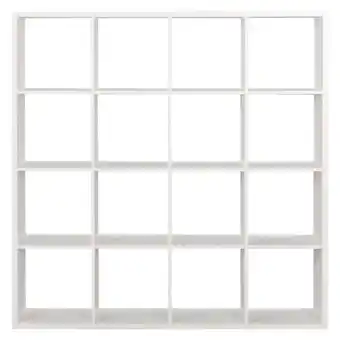 Leen Bakker Roomdivider parijs 16 vakken - wit - 141x141x33 cm - leen bakker aanbieding