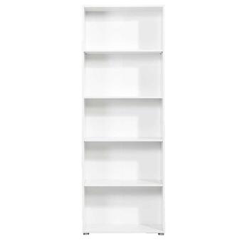 Leen Bakker Boekenkast rome - wit - 197x70x29,8 cm - leen bakker aanbieding