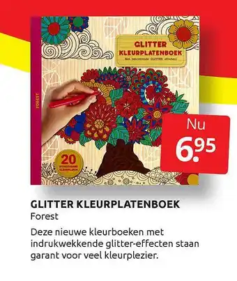 Boekenvoordeel Glitter kleurplatenboek forest aanbieding