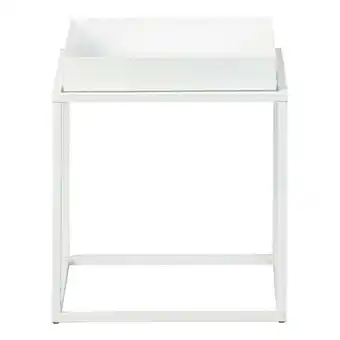 Leen Bakker Bijzettafel club ny - wit - 40x35x35 cm - leen bakker aanbieding