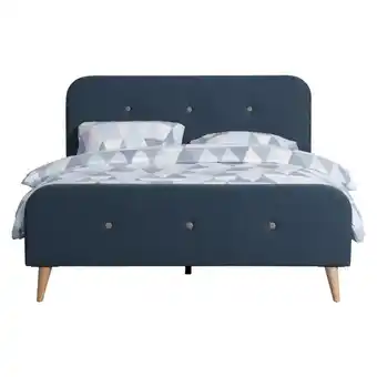 Leen Bakker Bed helsinki - blauw - 120x200 cm - leen bakker aanbieding