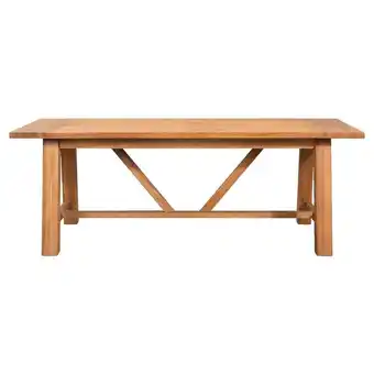 Leen Bakker Eetkamertafel doddy - teak hout - 78x220x100 cm - leen bakker aanbieding