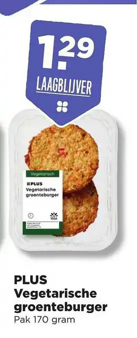 PLUS Plus vegetarische groenteburger 170 gram aanbieding