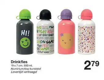 Zeeman Drinkfles 19 x 7 cm aanbieding