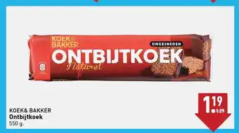 ALDI KOEK& BAKKER Ontbijtkoek 550 g aanbieding