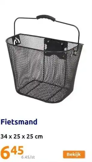 Action Fietsmand aanbieding