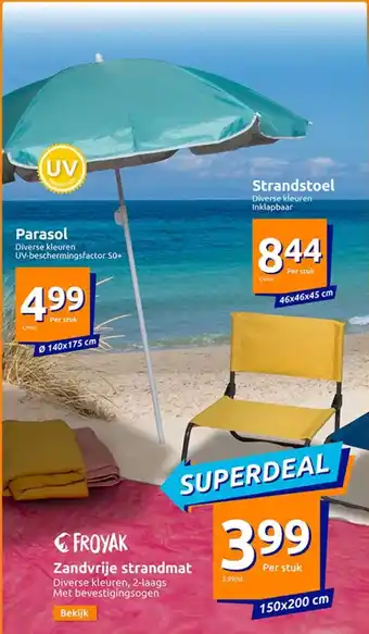 Action Zandvrije strandmat aanbieding