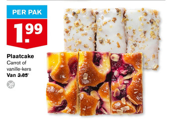 Hoogvliet Plaatcake aanbieding