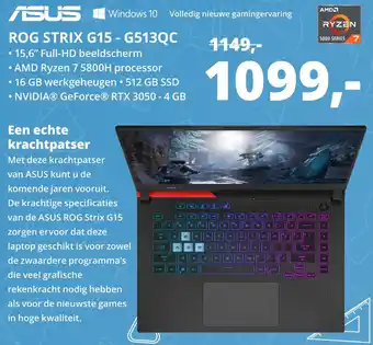 Paradigit Asus ROG STRIX G15 - G513QC aanbieding