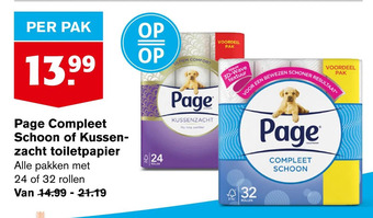 Hoogvliet Page compleet schoon of kussenzacht toiletpapier aanbieding