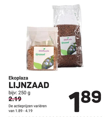 Ekoplaza Ekoplaza lijnzaad aanbieding