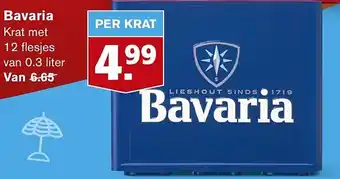 Hoogvliet Bavaria Krat met 12 flesjes aanbieding