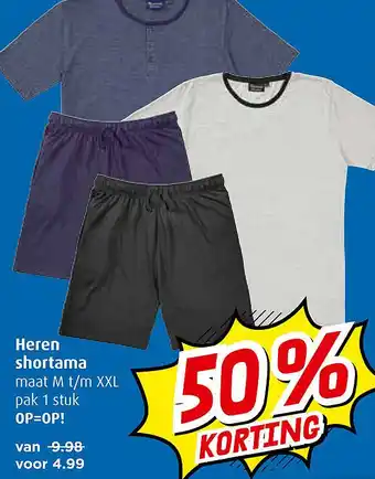 Boni Heren shortama aanbieding