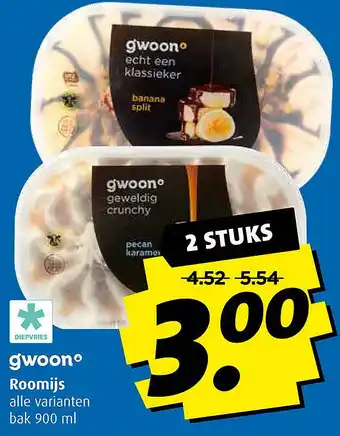 Boni gwoon Roomijs aanbieding