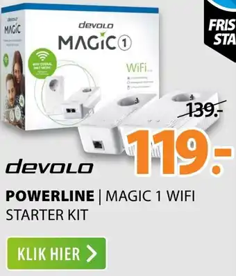 Expert devolo Powerline magic 1 wifi starter kit aanbieding