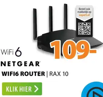 Expert NETGEAR Wifi6 router RAX 10 aanbieding