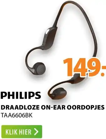 Expert PHILIPS Draadloze on-ear oordopjes aanbieding