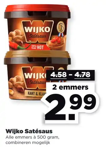 PLUS Wijko Satésaus 500gram aanbieding