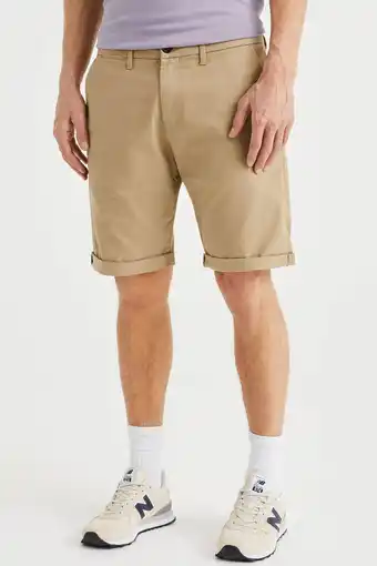 Wehkamp We fashion fundamentals regular fit chino short beige aanbieding