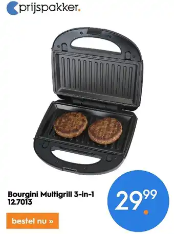 Blokker Bourgini Multigrill 3-in-1 12.7013 aanbieding