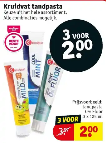 Kruidvat Kruidvat tandpasta assortiment aanbieding