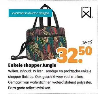 Plentyparts Enkele Shopper Jungle Willex aanbieding