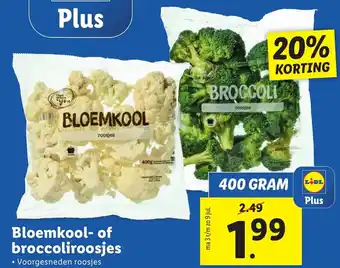 Lidl Bloemkool- of broccoliroosjes 400g aanbieding