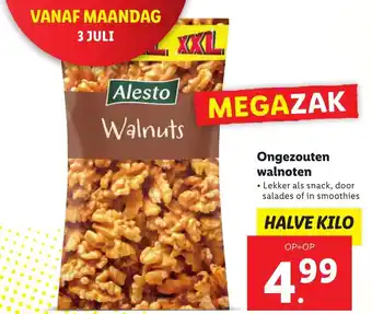 Lidl Ongezouten walnoten halve kilo aanbieding