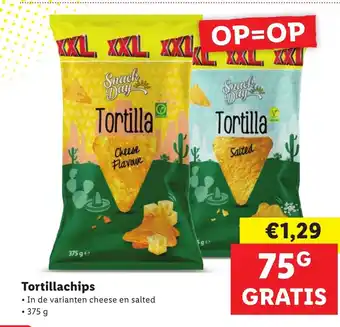 Lidl Tortillachips 375g aanbieding