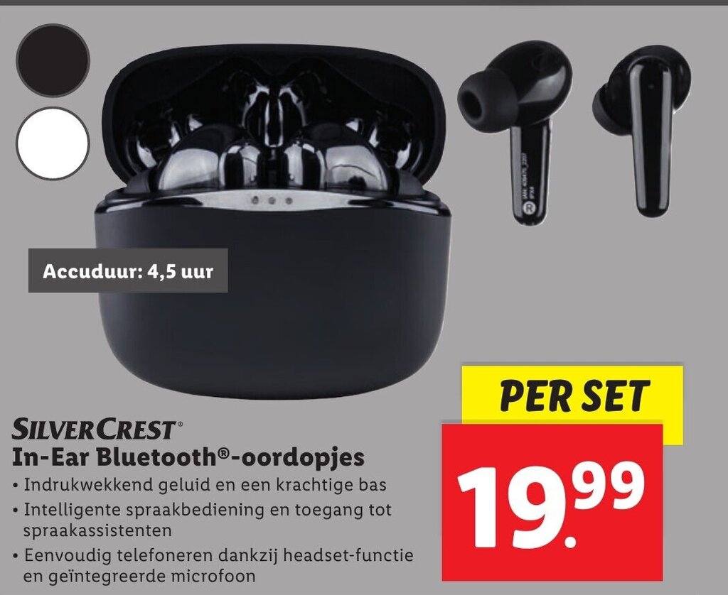 SILVERCREST InEar Bluetooth®oordopjes aanbieding bij Lidl