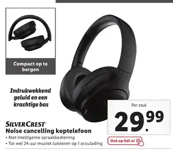 Lidl SILVERCRESTⓇ Noise cancelling koptelefoon aanbieding