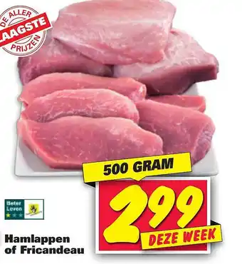 Nettorama Hamlappen Of Fricandeau aanbieding