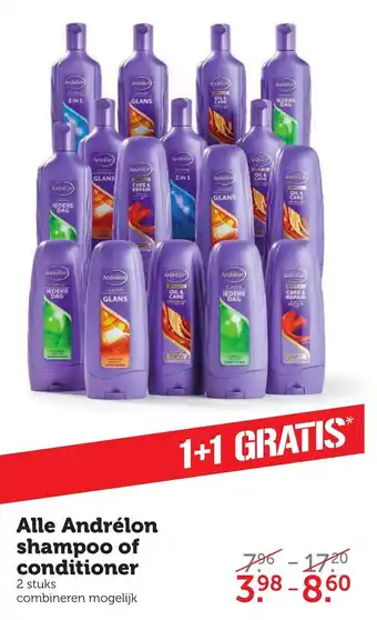 Coop Alle Andrélon shampoo of conditioner aanbieding