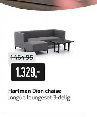 Kees Smit Hartmand dion chaise longue loungeset 3-delig aanbieding