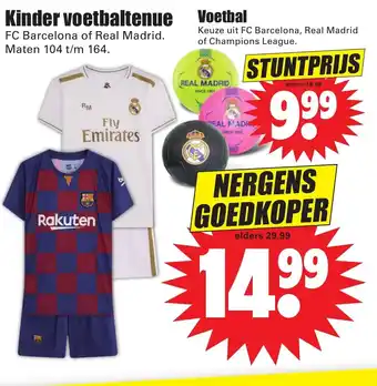 Dirk Kinder voetbaltenue 104-164 aanbieding