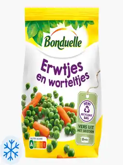 Flink Bonduelle erwtjes en worteltjes diepvries 400g aanbieding
