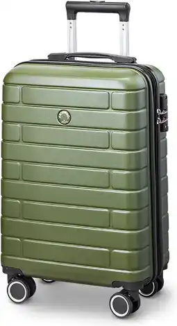 Bol.com Jump arogado - handbagage 55 cm - 4 wielen - tsa-cijferslot - expandable - kaki groen aanbieding