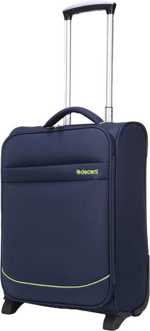 Bol.com Decent handbagage zachte koffer / trolley / reiskoffer - 50 x 35 x 20 cm - super-light - blauw aanbieding