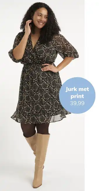 MS Mode Jurk met print aanbieding