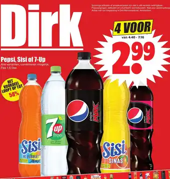 Dirk Pepsi, SiSi of 7UP 4*1.5L aanbieding